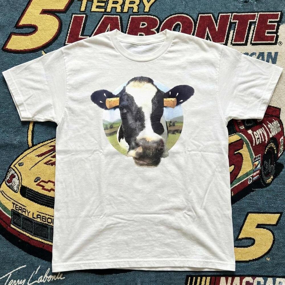 Cow Graphic Tee With Wine Cork Ears